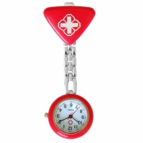 Fako® - Verpleegstershorloge - Driehoek - Rood, Handtassen en Accessoires, Horloges | Dames, Verzenden