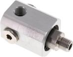 4-Weg Draaidoorvoer G1/4'' Aluminium NBR 10bar, Verzenden, Nieuw