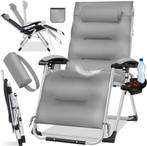 Tuinstoel - Ligstoel - Verstelbaar - Opvouwbaar - Grijs - KE, Tuin en Terras, Ligbedden, Verzenden, Nieuw