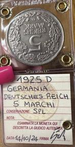 Allemagne, République de Weimar 5 Reichsmark 1925 D, Postzegels en Munten