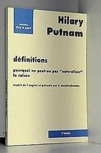 Définitions : Pourquoi ne peut-on pas naturalise...  Book, Gelezen, Hilary Putnam, Verzenden