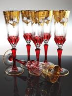 Champagne fluitje (6) - 24 kt goud - Met de hand