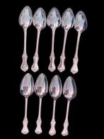 Set of 9 Silver-Plated Table Spoons – C.G. Hallberg, Sweden,