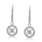 Oorbellen - 18 karaat Witgoud -  0.86ct. tw. Diamant, Handtassen en Accessoires, Nieuw