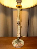 Tafellamp - Messing, Marmer, Brons, Textiel - Glamour, Huis en Inrichting, Nieuw