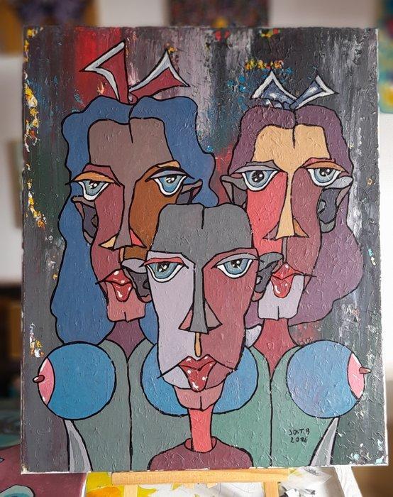 Bertrand Jost , 1961 - Sans titre ., Antiquités & Art, Art | Peinture | Moderne