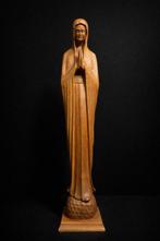 Beeld, Heilige Maria art deco stijl - 36.5 cm - Hout, Antiek en Kunst