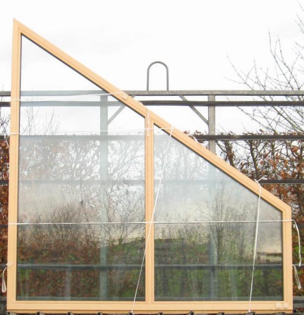 houten raam , chassis , venster , kozijn 245 x 259, Doe-het-zelf en Bouw, Raamkozijnen en Schuifdeuren, Inclusief glas, Nieuw