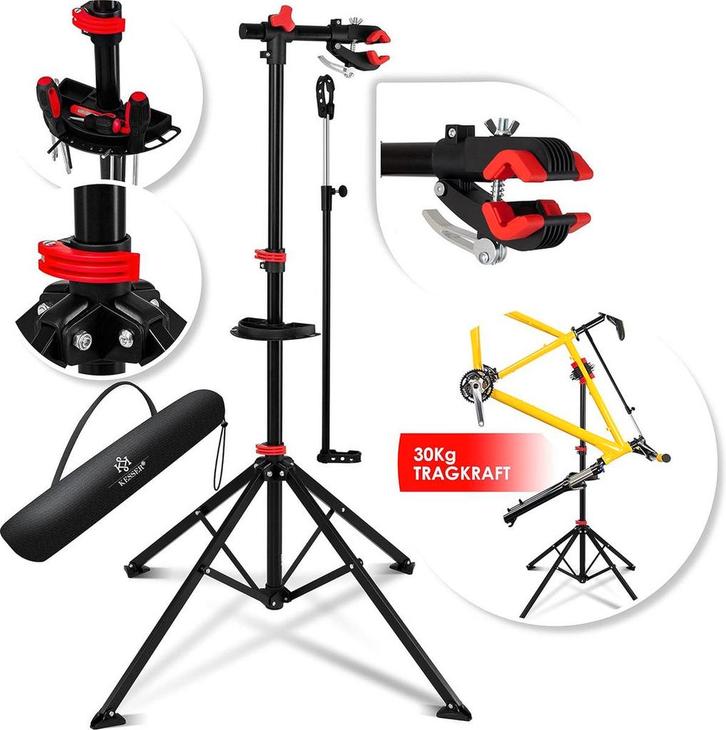 KESSER® Montagestandaard - Fietsstandaard - Rood, Doe-het-zelf en Bouw, Gereedschap | Overige machines, Verzenden
