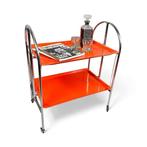 Dinette - Serveerwagen - Chroom, PVC - Jaren 70 dinette