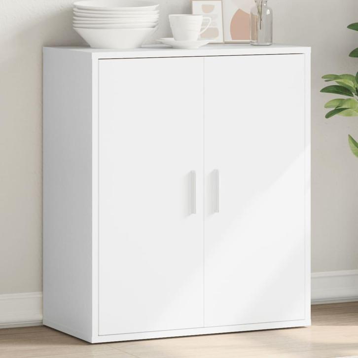 vidaXL Dressoir 79x38x80 cm bewerkt hout wit, Huis en Inrichting, Kasten | Dressoirs, Nieuw, Verzenden