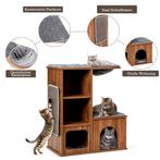 Tweedekans | Costway Kattenspeelhuis - Hout - 69x39x 80,5 cm, Dieren en Toebehoren, Katten-accessoires, Ophalen of Verzenden, Nieuw