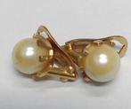 Oorbellen - 18 karaat Geel goud - Goud- en parel oorbellen