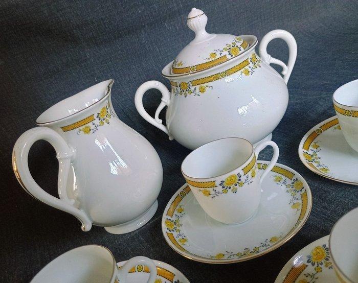 Richard Ginori - Koffieservies (18) - 24 kt goud - gele, Antiek en Kunst, Antiek | Meubels | Tafels