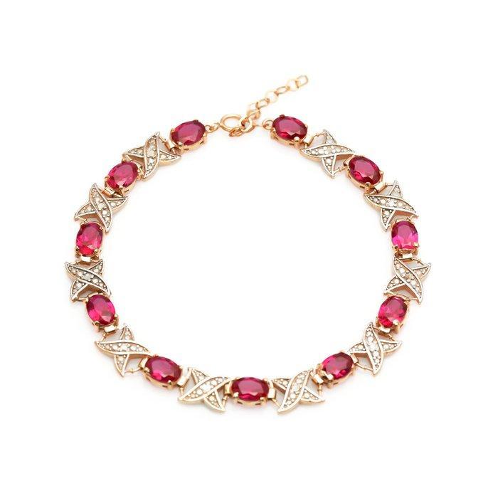 Zonder Minimumprijs - Armband - 8 karaat Zilver, Geel goud -, Handtassen en Accessoires, Armbanden