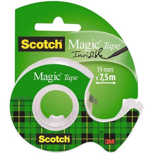 Scotch plakband Magic Tape, ft 19 mm x 7,5 m, blister met di, Huis en Inrichting, Woonaccessoires | Overige