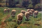 Willem Steelink 1856-1928 - Grazende schapen, Antiek en Kunst