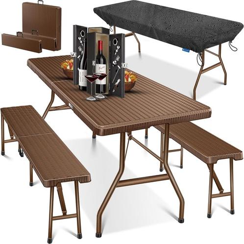 KESSER® Biertafel - Picknicktafel - Opvouwbaar - Bruin, Huis en Inrichting, Overige Huis en Inrichting, Verzenden