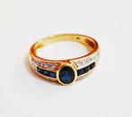 Ring - 18 karaat Geel goud Saffier - Diamant, Nieuw