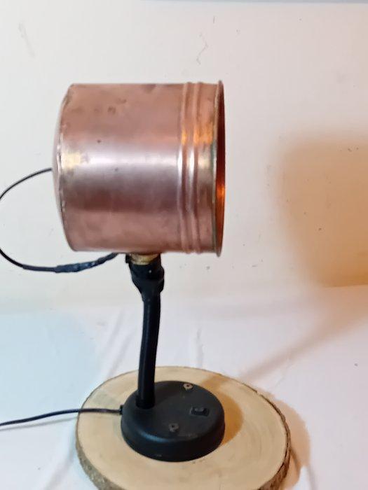 Zoek lamp - koper, messing, hout, elektrische componenten, Antiek en Kunst, Curiosa en Brocante