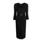 Twinset • zwarte jurk met logo • 34 (IT40), Kleding | Dames, Twinset, Verzenden, Zwart, Maat 42/44 (L)