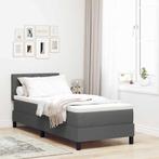 vidaXL Boxspring bed met matras Donkergrijs 80 x 200 cm Stof, Verzenden, Nieuw