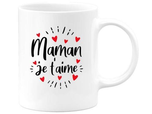 Veiling - Grappige mok Maman je taime franse taal, Huis en Inrichting, Keuken | Servies, Gebruikt