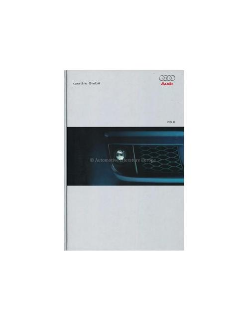 2003 AUDI RS6 QUATTRO HARDCOVER BROCHURE DUITS, Livres, Autos | Brochures & Magazines