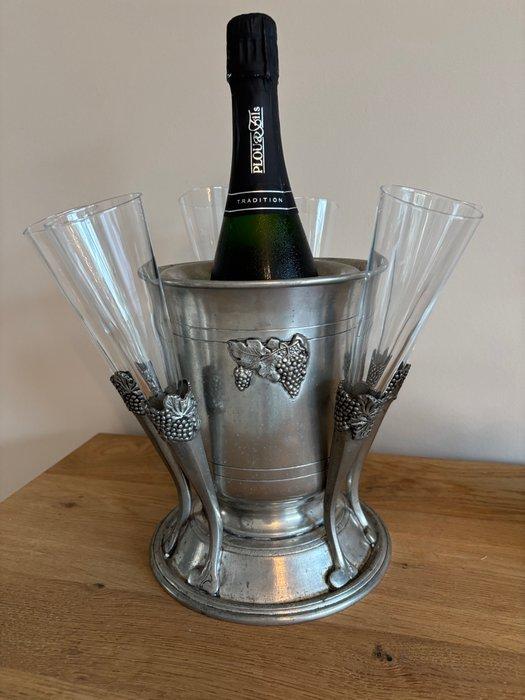 Peltro - Champagne koeler (2) - Tin - tin champagne wijn, Antiek en Kunst, Antiek | Meubels | Tafels