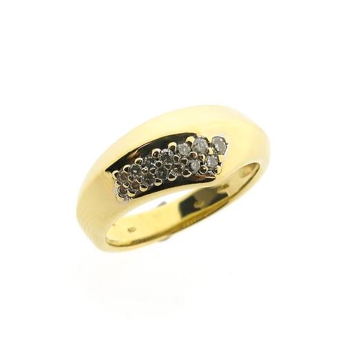 Gouden ring met diamant | 0,25 ct., Handtassen en Accessoires, Ringen, Dame, Met edelsteen, Overige kleuren, 19 tot 20, Gebruikt