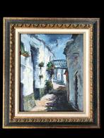 École espagnole (XX) - Rue blanche, Antiek en Kunst, Kunst | Schilderijen | Klassiek