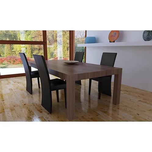 vidaXL Eetkamerstoelen 4 st kunstleer donkerbruin, Huis en Inrichting, Stoelen, Nieuw, Verzenden