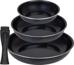 2dekans | Deleca PFAS Vrije Pannenset Japandi - 3-Delig Ø, Elektronische apparatuur, Ovens, Ophalen of Verzenden, Nieuw