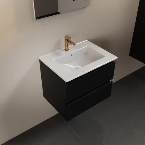 MONDIAZ AIVY 60cm badmeubel Urban, wastafel glanzend wit, Doe-het-zelf en Bouw, Sanitair, Overige typen, Nieuw, Ophalen of Verzenden