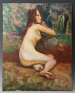 Rinat Animaev (1955) - Zittend naakt, Antiek en Kunst, Kunst | Schilderijen | Klassiek