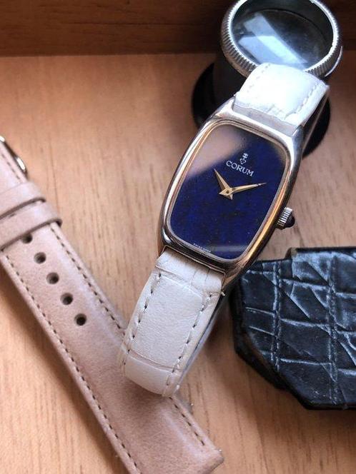 Corum - lapis lazuli dial - manual wind- vintage - silver, Handtassen en Accessoires, Horloges | Heren
