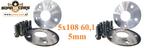 Spacers 5mm Renault Clio Sport Megane 5x108 60,1 adapters, Ophalen of Verzenden