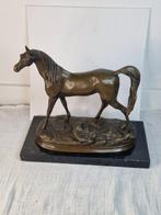 Nick - Beeld, Bronzen paard op marmeren sokkel - 24 cm -