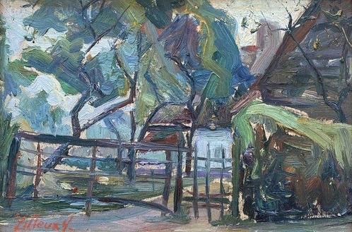 Jos Tilleux (1896-1978) - Peinture à l’huile sur panneau, Antiek en Kunst, Kunst | Schilderijen | Klassiek