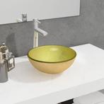 vidaXL Wasbak 30x12 cm gehard glas goudkleurig, Doe-het-zelf en Bouw, Verzenden, Nieuw