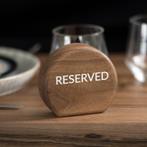 Reserved Bordje Juglann Notenhout Rond, Verzenden