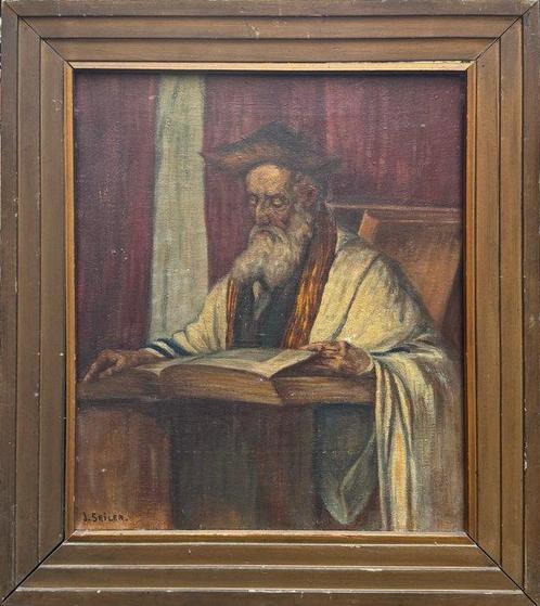 Johannes Seiler (1871-1954) - Rabbin in preghiera, Antiek en Kunst, Kunst | Schilderijen | Klassiek