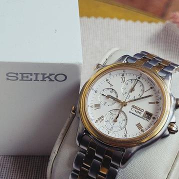 Seiko - Speed Master 1/100 Chronograph Date Quartz Watch -, Handtassen en Accessoires, Horloges | Antiek
