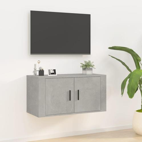 vidaXL Tv-wandmeubel 80x34,5x40 cm betongrijs, Huis en Inrichting, Kasten |Televisiemeubels, Nieuw, Verzenden