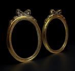 Lijst (2)- Legno - Foglia Oro - Verguld hout, Antiek en Kunst