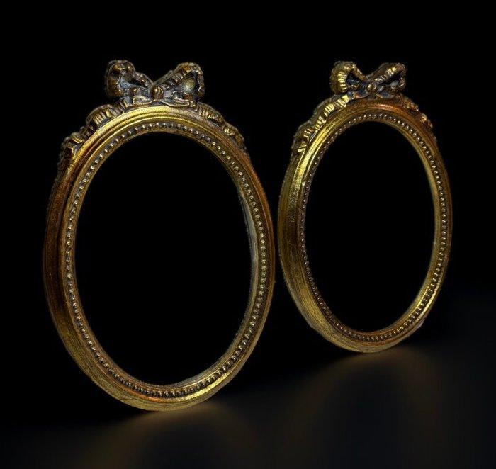 Lijst (2)- Legno - Foglia Oro - Verguld hout, Antiek en Kunst, Antiek | Overige Antiek