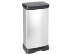 Curver Decobin Pedaalemmer Prullenbak - 50l - Metallic look, Verzenden, Zo goed als nieuw