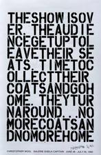 Christopher Wool (1955) - The Show is over, Antiquités & Art, Antiquités | Autres Antiquités