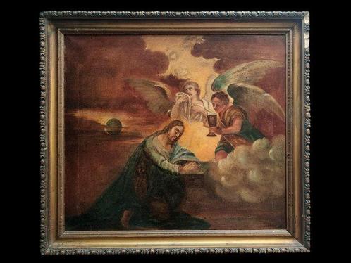 École européenne (XIX) - Christ au Jardin des Oliviers, Antiek en Kunst, Kunst | Schilderijen | Klassiek