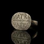 Oud-Romeins Zilver Ring met MATRI - PATRI-inscriptie